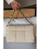 Alba Lederhandtasche cremefarben - 25x20x15cm