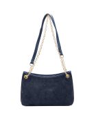 Borsa a tracolla Mia in pelle blu - 28x17x8cm