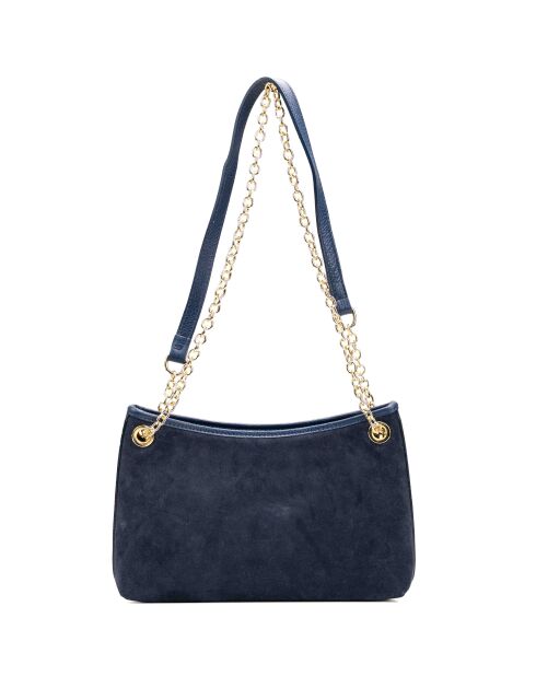 Borsa a tracolla Mia in pelle blu - 28x17x8cm