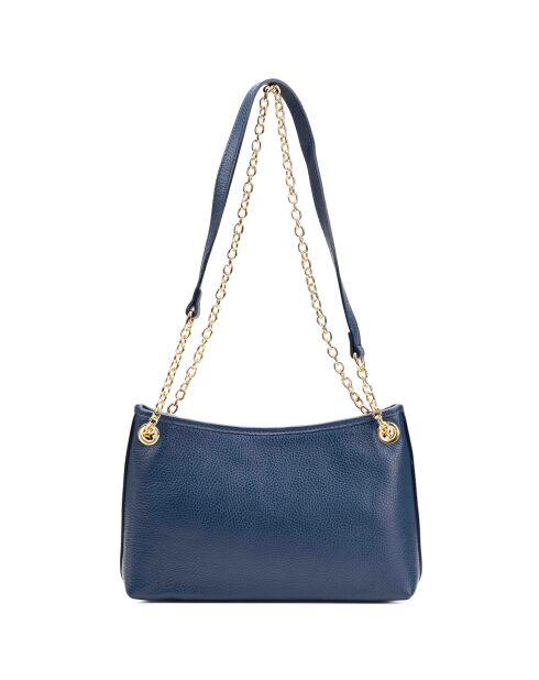 Borsa a tracolla Mia in pelle blu - 28x17x8cm