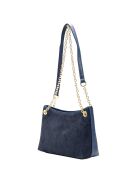 Borsa a tracolla Mia in pelle blu - 28x17x8cm