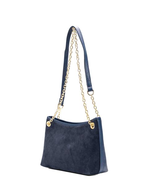 Borsa a tracolla Mia in pelle blu - 28x17x8cm