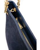 Borsa a tracolla Mia in pelle blu - 28x17x8cm