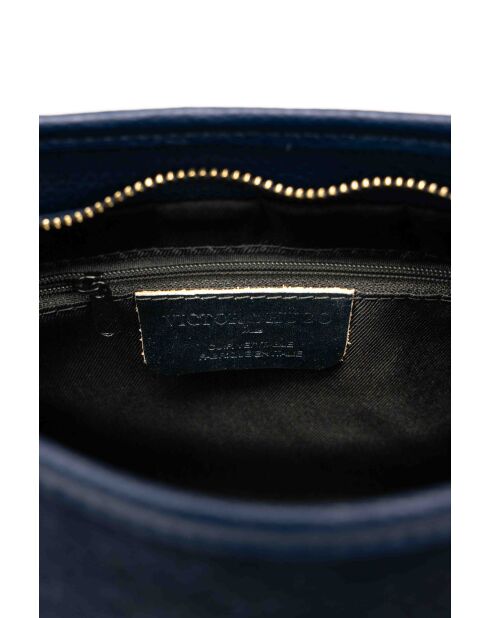 Borsa a tracolla Mia in pelle blu - 28x17x8cm
