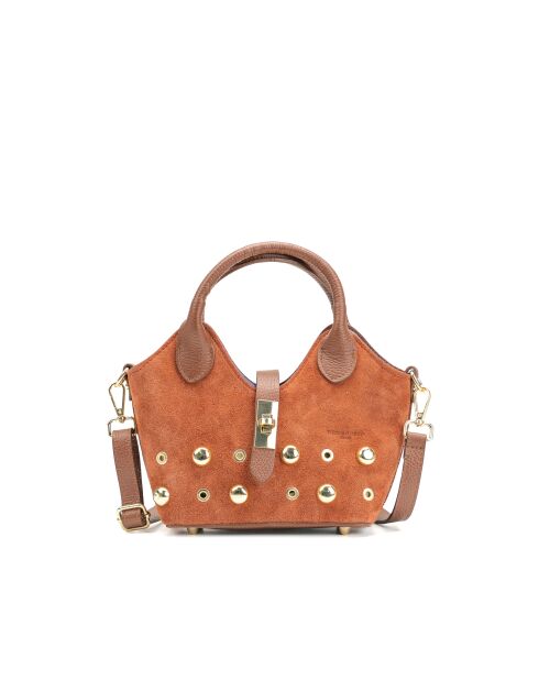 Josie Schultertasche aus Terrakottaleder - 25x12x11cm