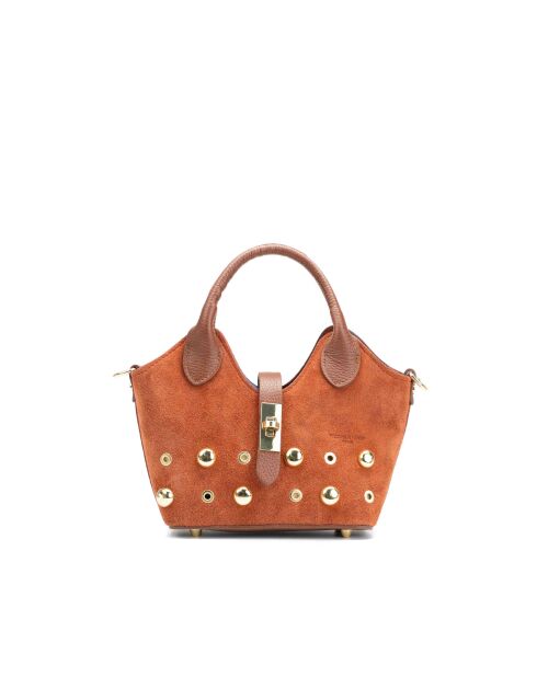 Josie Schultertasche aus Terrakottaleder - 25x12x11cm