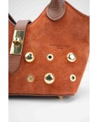 Josie Schultertasche aus Terrakottaleder - 25x12x11cm