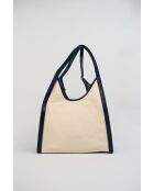 Bandolera de piel Zaya azul marino - 35x37x14cm