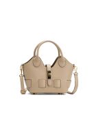 Bolso de hombro Noho de piel beige - 25x12x11cm