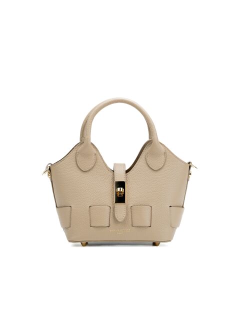 Bolso de hombro Noho de piel beige - 25x12x11cm