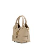 Bolso de hombro Noho de piel beige - 25x12x11cm