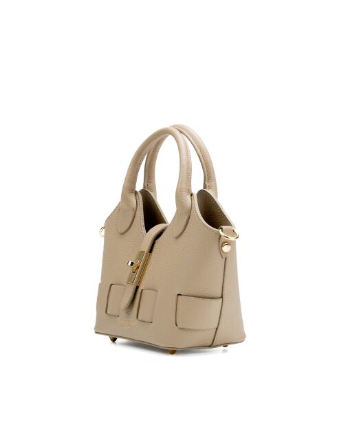 Bolso de hombro Noho de piel beige - 25x12x11cm
