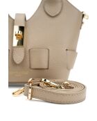Bolso de hombro Noho de piel beige - 25x12x11cm