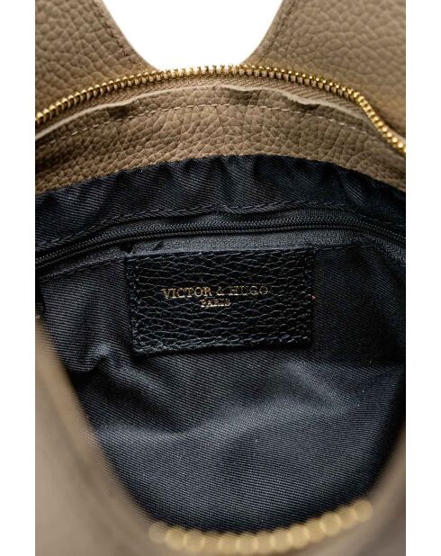 Bolso de hombro Noho de piel beige - 25x12x11cm