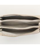 Schultertasche Perla aus Leder in Beige - 21,5x15x5 cm