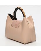 Ana nude leren handtas - 35x27x13,5cm