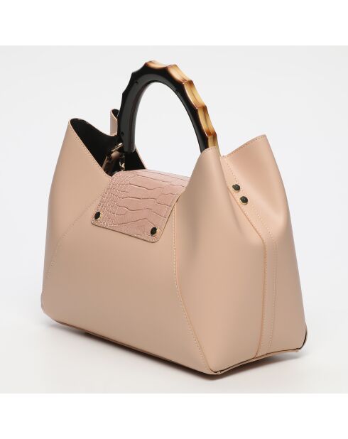 Ana nude leren handtas - 35x27x13,5cm
