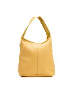 Sac porte épaule en cuir Vicky jaune - 40x32x15cm