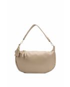 Borsa a tracolla Kim in pelle beige - 39X24X8cm