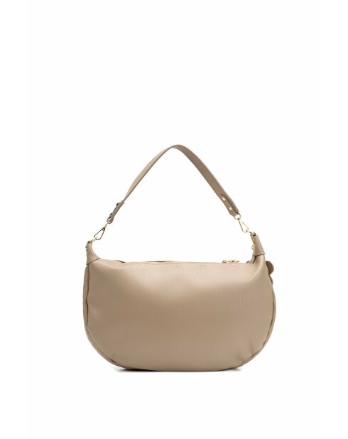 Borsa a tracolla Kim in pelle beige - 39X24X8cm