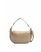 Borsa a tracolla Kim in pelle beige - 39X24X8cm