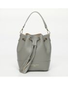 Mini Livy Siegeltasche aus grauem Leder - 18x21,5x11cm