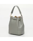 Mini Livy Siegeltasche aus grauem Leder - 18x21,5x11cm
