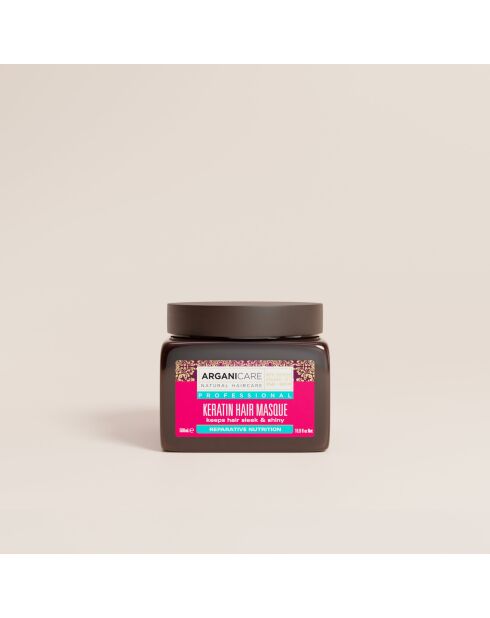 Paquete de champú, mascarilla y spray reparador con queratina - 400+500+250 ml
