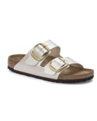 Mules en cuir Arizona Big Buckle blanc nacré