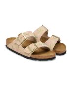 Sandfarbene Pantoletten Arizona Phyls aus Leder