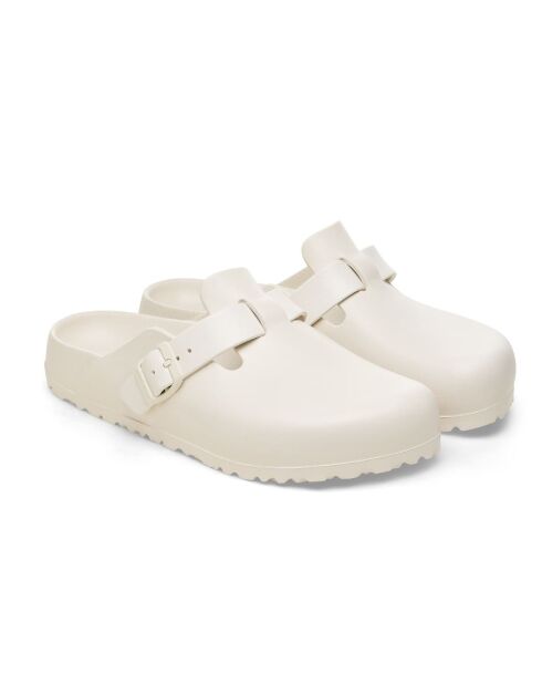 Boston Eggs Lederclogs cremefarben