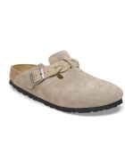 Sabots en velours de cuir Boston Braided taupe