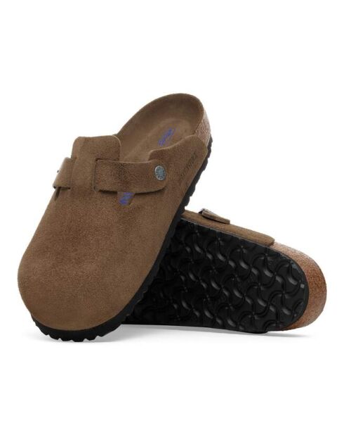 Sabots en velours de cuir Boston Sfb marron