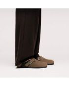Sabots en velours de cuir Boston Sfb marron