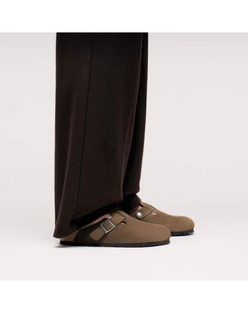 Sabots en velours de cuir Boston Sfb marron