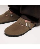 Sabots en velours de cuir Boston Sfb marron