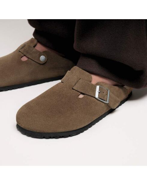 Sabots en velours de cuir Boston Sfb marron