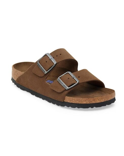 Mules en velours de cuir Arizona Sfb marron