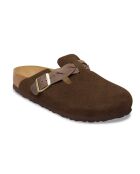 Sabots en velours de cuir Boston Braded marron