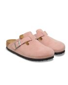 Sabots en velours de cuir Boston Vaps argile rose