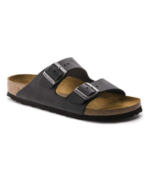 Mules en cuir Arizona Leoi noires