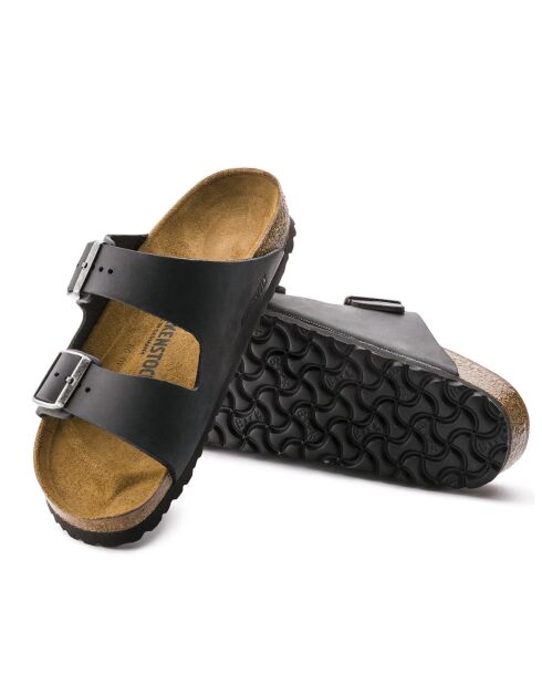 Mules en cuir Arizona Leoi noires
