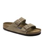 Arizona SFB Pantoletten aus Samt in Taupe