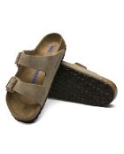 Arizona SFB Pantoletten aus Samt in Taupe