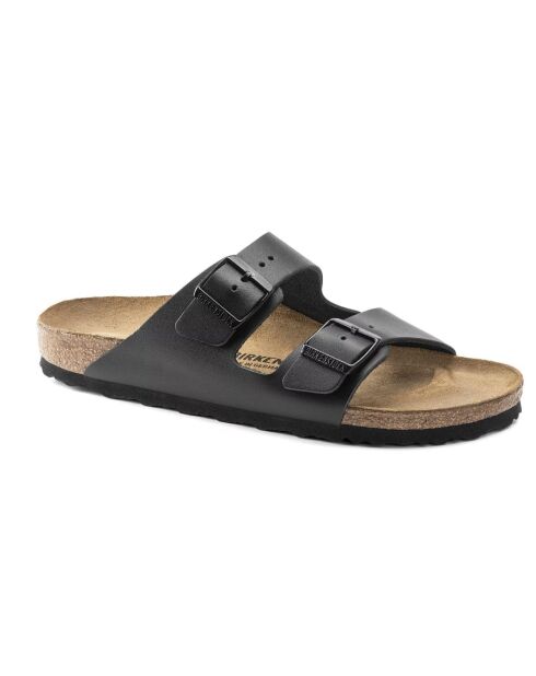 Mules en cuir Arizona Natural noires