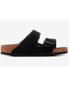 Mules en velours de cuir Arizona Djad noires