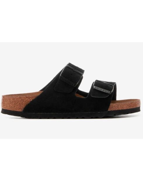 Mules en velours de cuir Arizona Djad noires