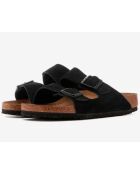 Mules en velours de cuir Arizona Djad noires