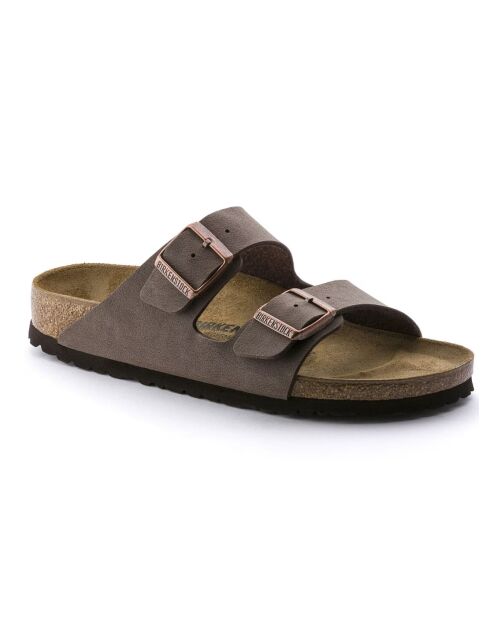 Mules en cuir Arizona moka