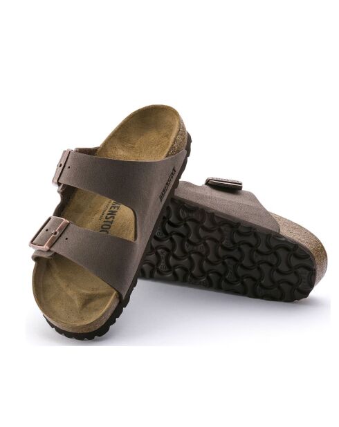 Mules en cuir Arizona moka